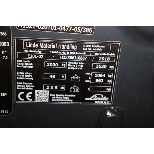 2018 Linde E20L-02-43712026