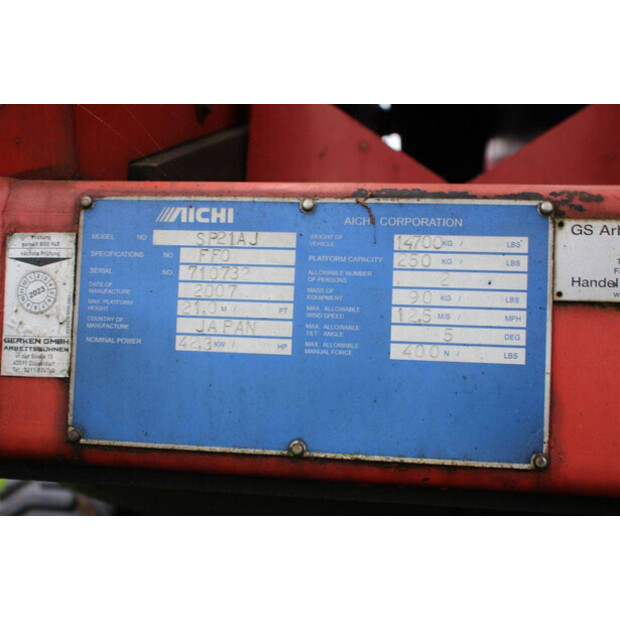 2007 Aichi SP21AJ-43712674