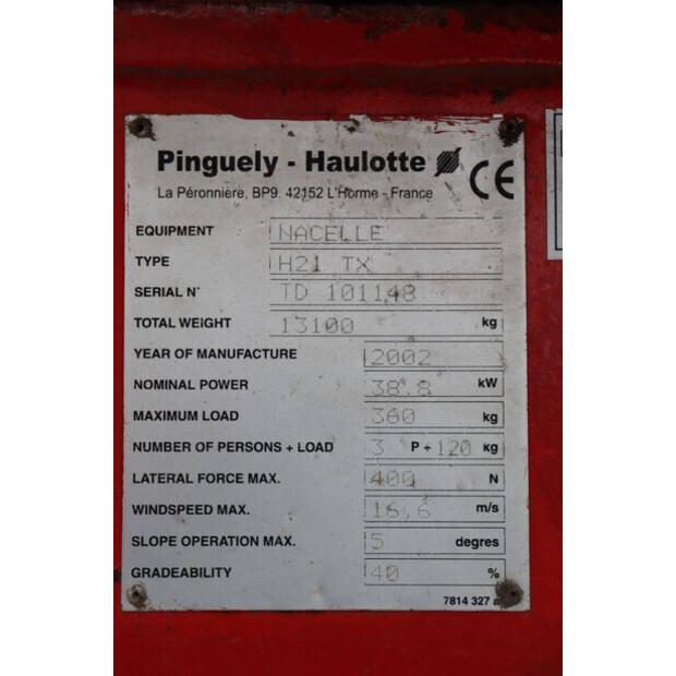 2002 Haulotte H21 TX-43712860