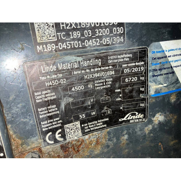 2019 Linde H45D-02-43714234