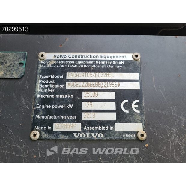 2018 فولفو EC220EL-43752587