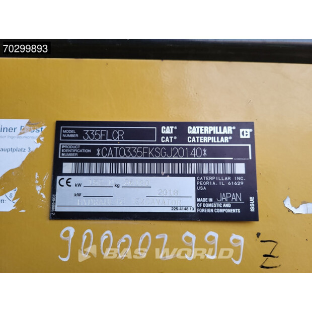 2018 كاتربيلر 335FL CR-43752627