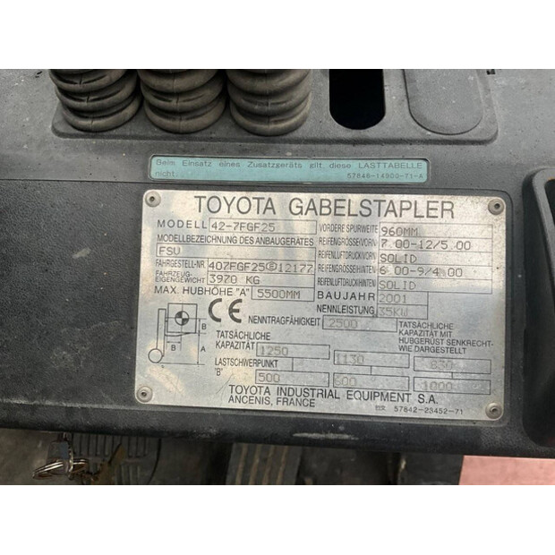 2001 Toyota 42-7FGF25-43757460
