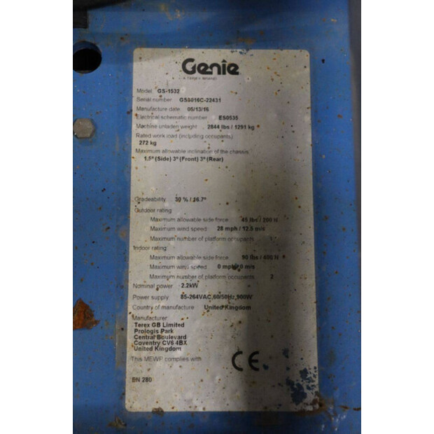 2016 Genie GS-1532-43758085