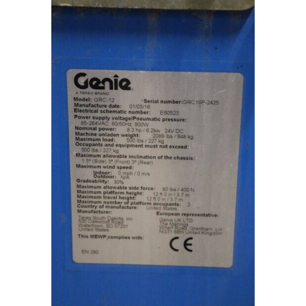 2016 Genie GRC-12-43758805