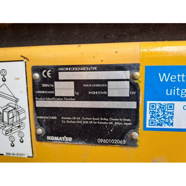 2016 Komatsu HB 215 LC-2-43777245