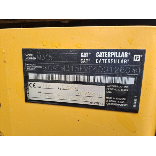 2020 Caterpillar M315F-43780281