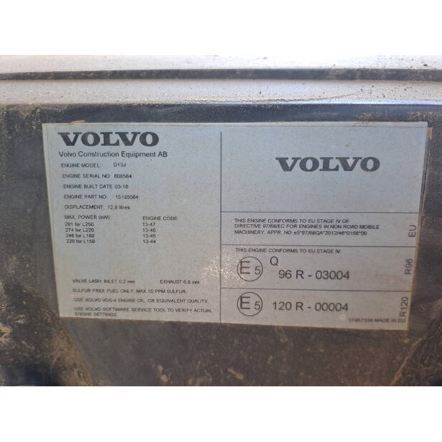 2016 Volvo L150H-43780550