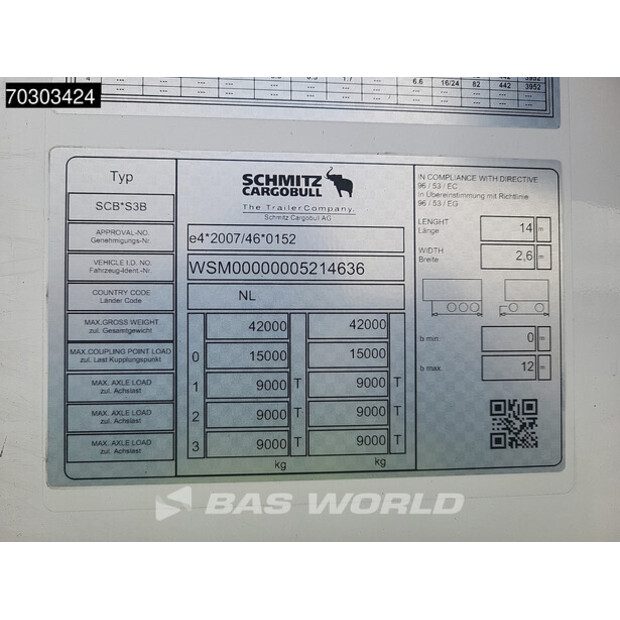 2018 Schmitz Cargobull SCB*S3B-43783205