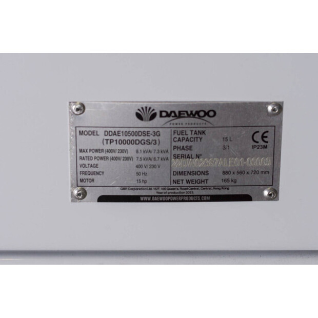 2023 Daewoo DDAE10500DSE-3G-43802401