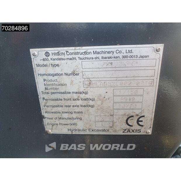 2019 Hitachi ZX140W-6-43827471