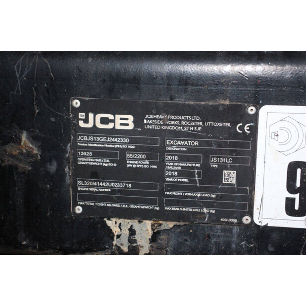 2018 JCB JS131LC-43829581