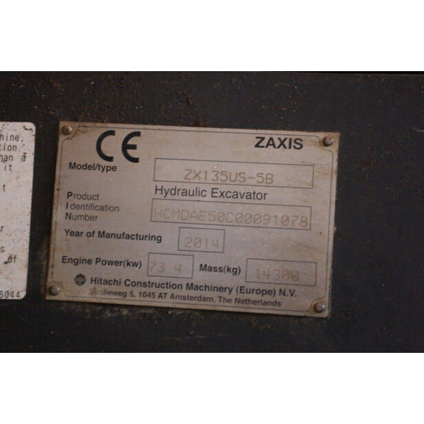2014 Hitachi ZX135US-5B-43829832