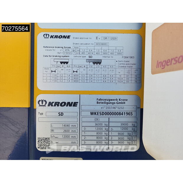 2018 Krone Thermo King SLXi 300-43831242
