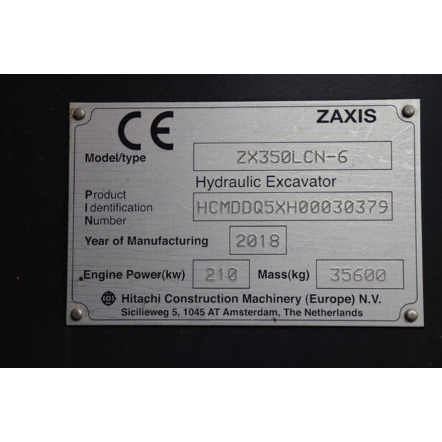 2018 هيتاشى ZX350LCN-6-43834290