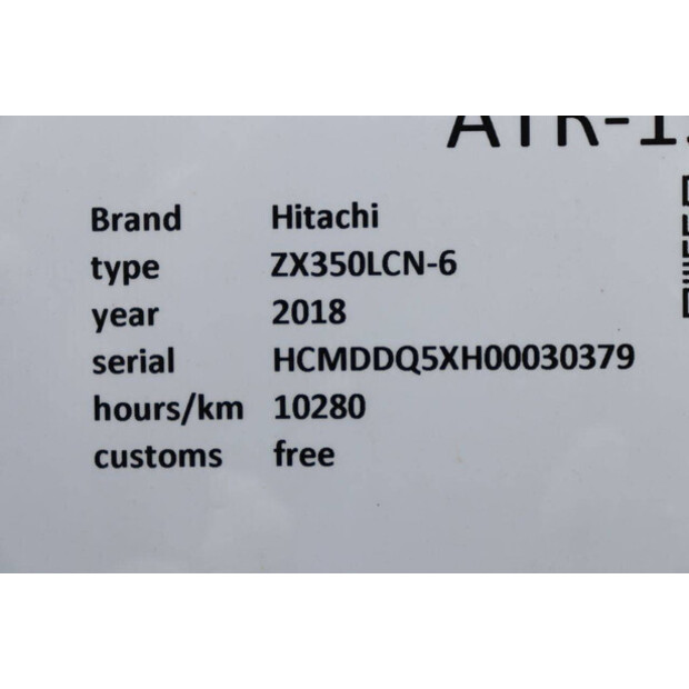 2018 هيتاشى ZX350LCN-6-43834307