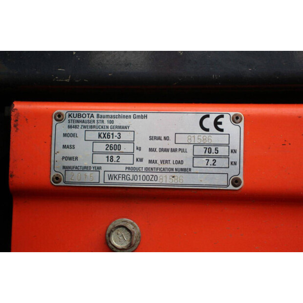 2015 KUBOTA KX61-3-43834580