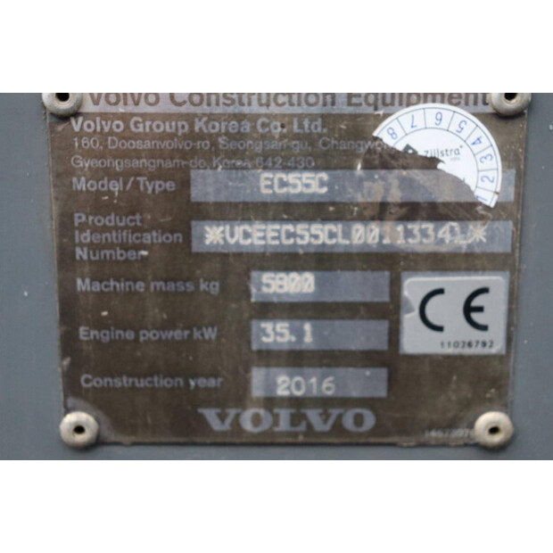 2016 Volvo EC55C-43835894