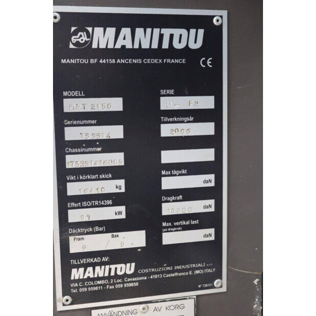 2006 Manitou MRT 2150-43836460