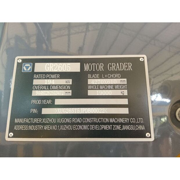 2022 XCMG GR2605-43889409