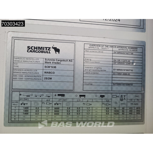 2018 Schmitz Cargobull SCB*S3B-43898748