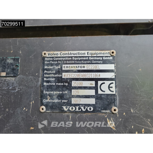 2017 Volvo EC220EL-43899201