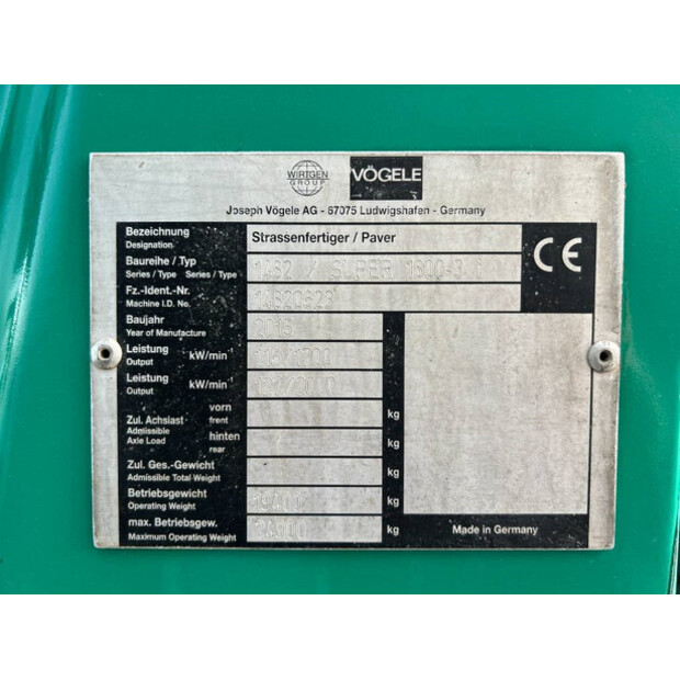 2015 VOGELE SUPER 1800-3I-43916442