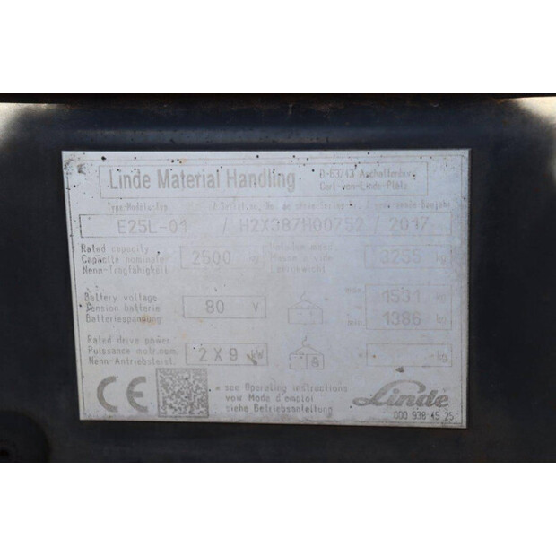 2017 Linde E25L-01-43918142