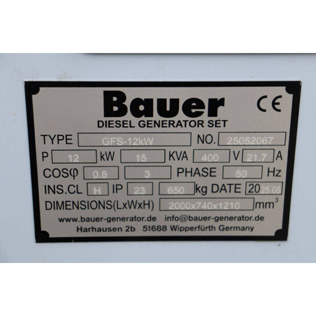 2025 Bauer GFS-12KW-43934992
