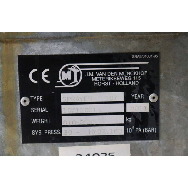 2011 Munckhof Sprayer 107-43938004