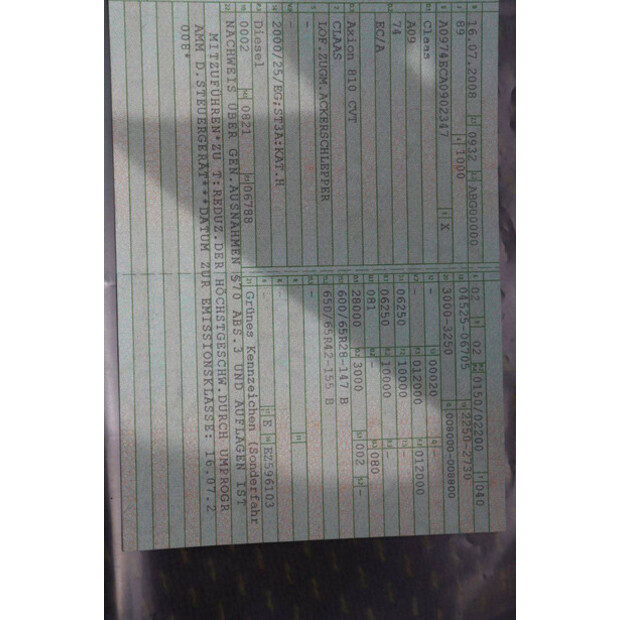 2008 CLAAS Axion 850-43940681