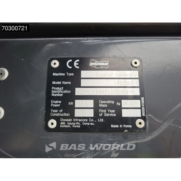 2020 Doosan DX255LC-5-43946125