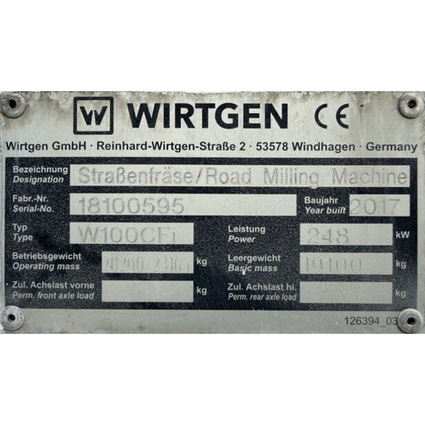 2017 Wirtgen W100CFI-43966864