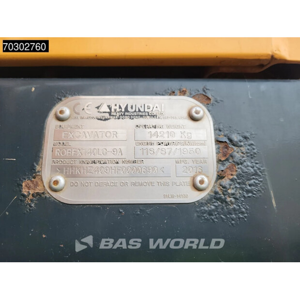 2016 Hyundai R140LC-9A-44005134