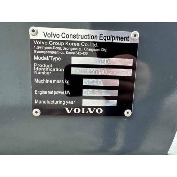 2017 فولفو EC55D-44018989