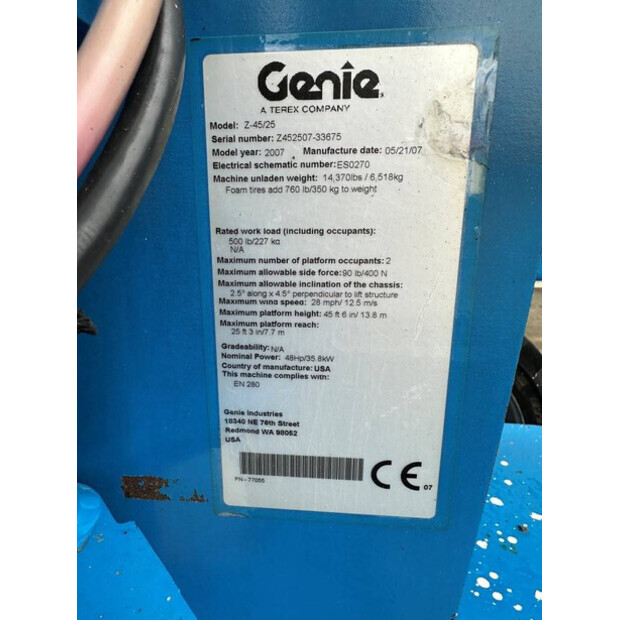 2007 Genie Z45/25-44019782