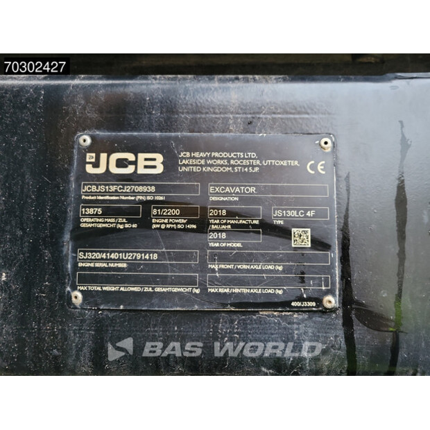 2018 JCB JS130LC-44047168