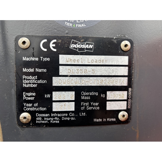 2018 دووسان DL350-5-44054028