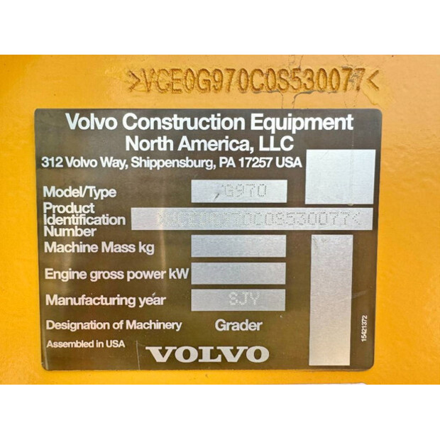 2015 Volvo G970-44067684
