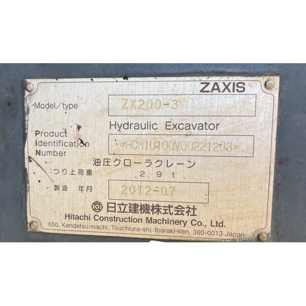 2012 Hitachi ZX200-3-44091654
