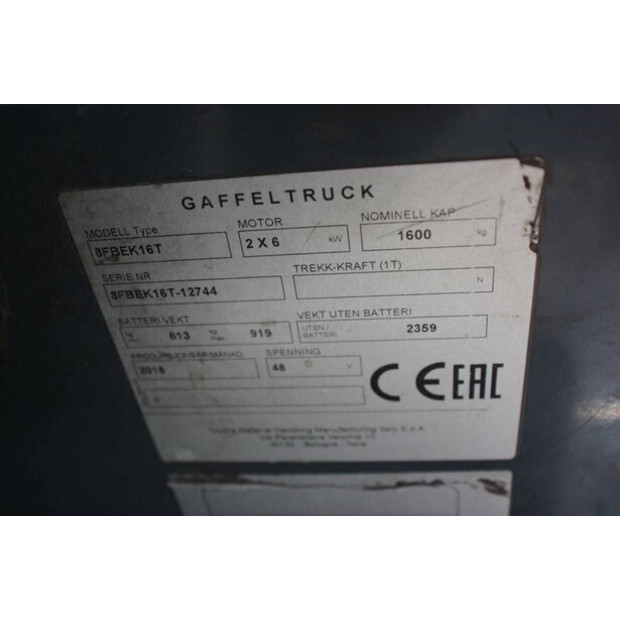 2018 Toyota 8FBEK16T-44097750