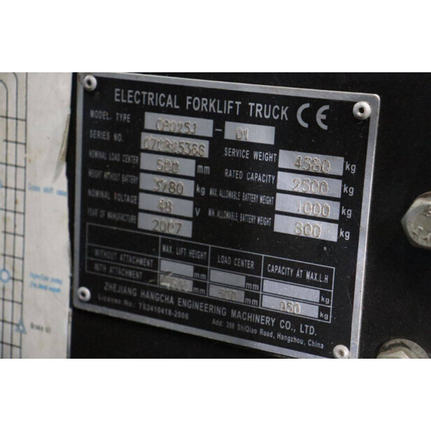 2007 Hangcha CPD25J-D1-44099660