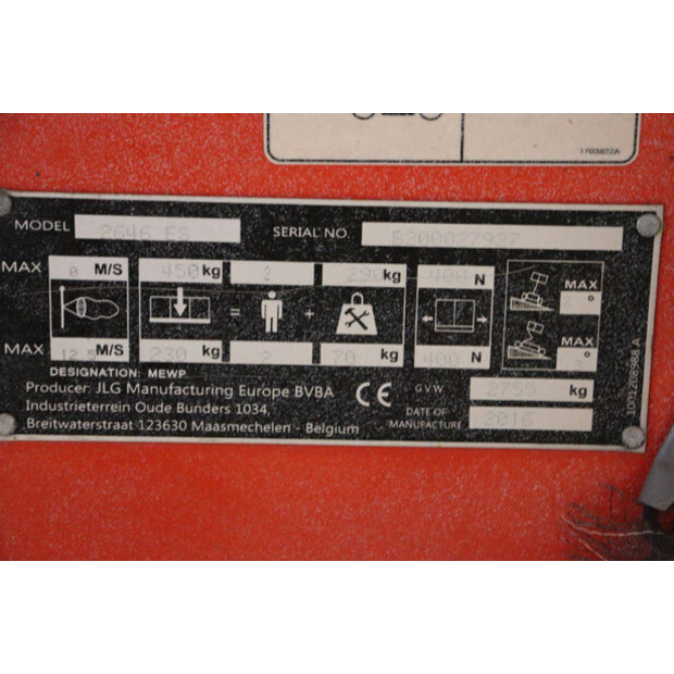 2016 JLG 2646 ES-44099732