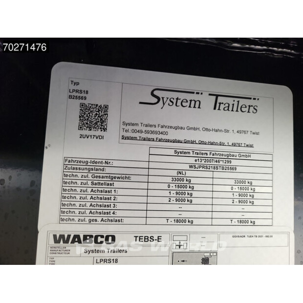 2025 سيستم تريلرز LPRS18-44118966