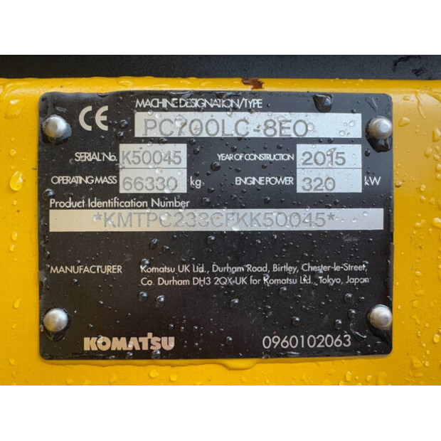 2015 كوماتسو PC700LC-8EO-44119164