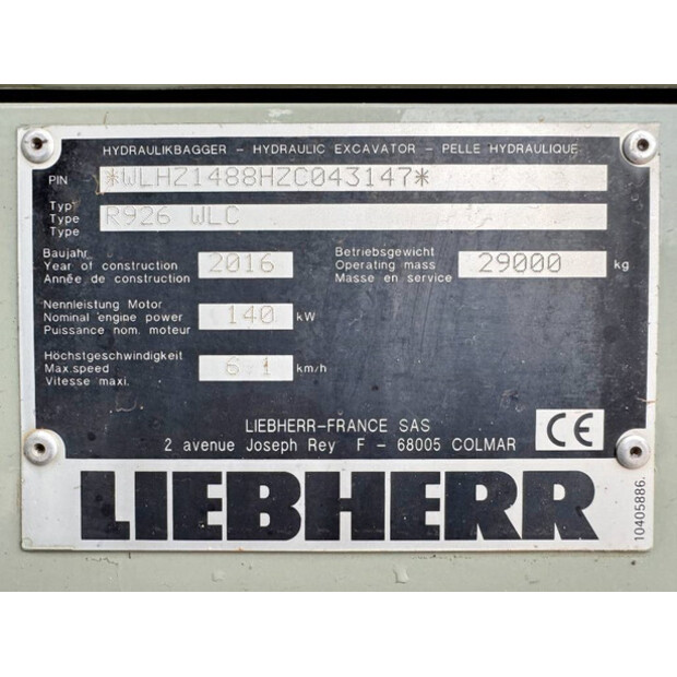 2016 Liebherr R926WLC-44119279