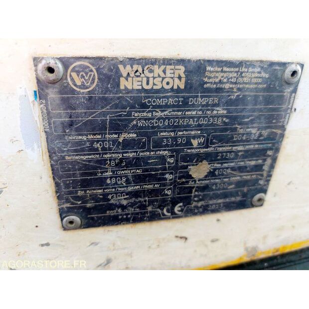 2013 WACKER NEUSON 4001-44139074