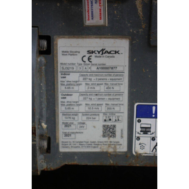 2021 SkyJack SJ3219-44143622