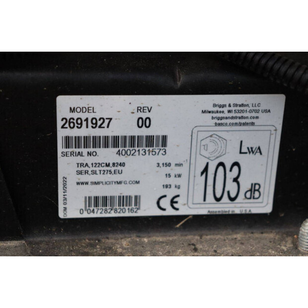 2022 Simplicity SLT275-44144207