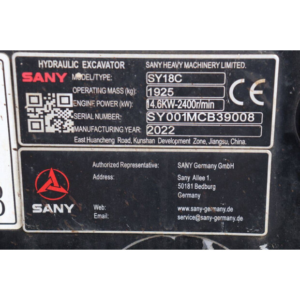 2022 SANY SY18C-44145149